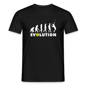 Evolution du tennis - T-shirt homme - noir - Devant - AI Model Male 178 light (178cm)