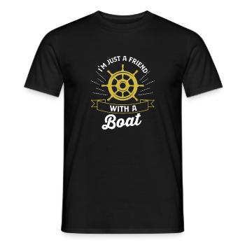 boat - Men's T-Shirt - black - Front - AI Model Male 178 light (178cm)