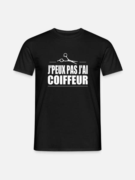 J'peux pas j'ai coiffeur - T-shirt homme - noir