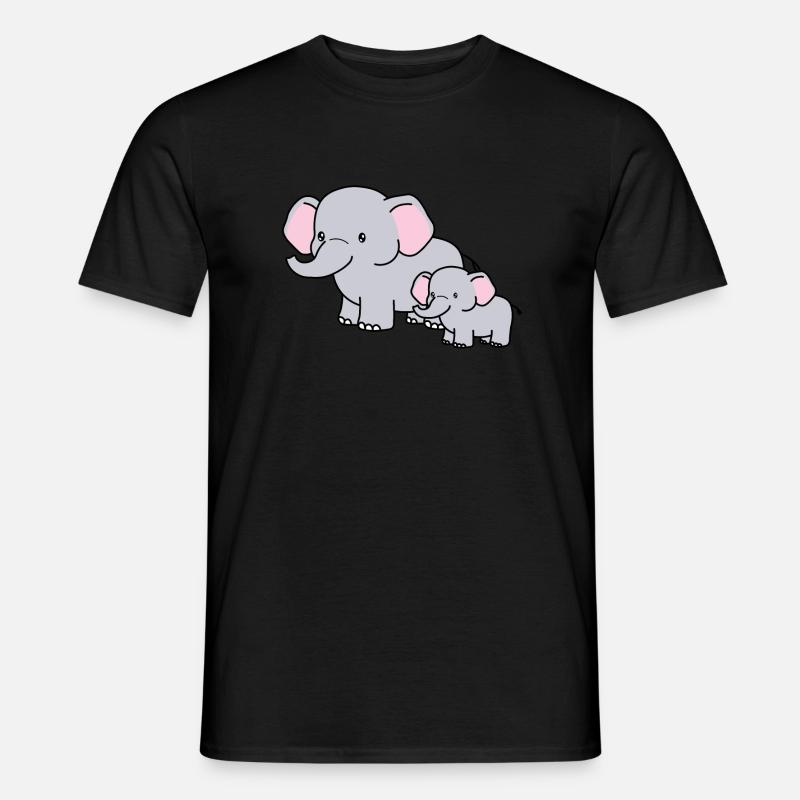 Elefanten - Männer T-Shirt - Schwarz