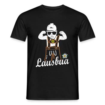 Lausbua mit Lederhose cooles Gangster Baby - Männer T-Shirt - Schwarz - Vorne - AI Model Male 178 light (178cm)