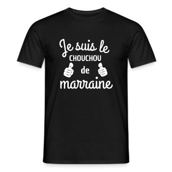 Je suis le chouchou de marraine filleul famille - T-shirt homme - noir - Devant - AI Model Male 178 light (178cm)