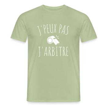 Arbitre sport sifflet - T-shirt homme - vert sauge - Devant - AI Model Male 178 light (178cm)