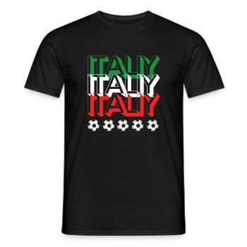 Italien Fußball - Männer T-Shirt - Schwarz - Vorne - AI Model Male 178 light (178cm)