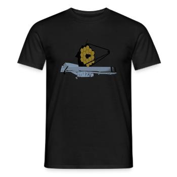 James Webb Weltraumteleskop - Männer T-Shirt - Schwarz - Vorne - AI Model Male 178 light (178cm)
