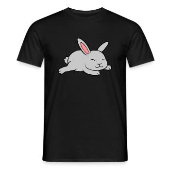 Little cute rabbit - Men's T-Shirt - black - Front - AI Model Male 178 light (178cm)