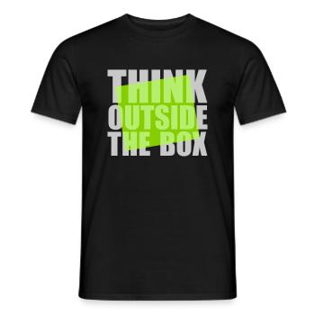 Green Think outside - Men's T-Shirt - black - Front - AI Model Male 178 light (178cm)