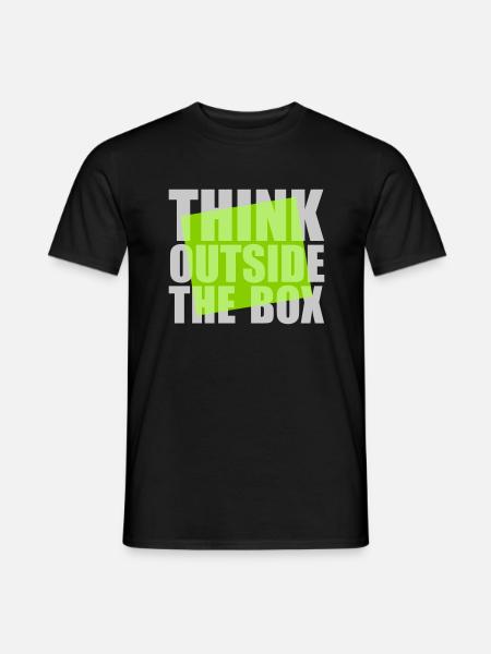 Green Think outside - Men's T-Shirt - black