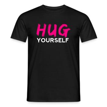 HUG Yourself - Männer T-Shirt - Schwarz - Vorne - AI Model Male 178 light (178cm)