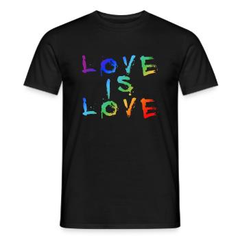Lovi is Love LGBTQ - Men's T-Shirt - black - Front - AI Model Male 178 light (178cm)