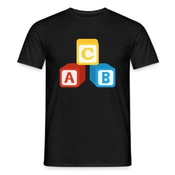 ABC Cube - T-shirt homme - noir - Devant - AI Model Male 178 light (178cm)