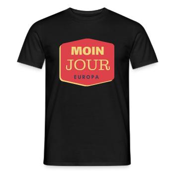 Europa - MoinJour 50 - Männer T-Shirt - Schwarz - Vorne - AI Model Male 178 light (178cm)