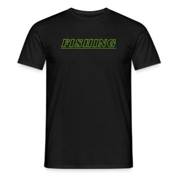 Fischen - Männer T-Shirt - Schwarz - Vorne - AI Model Male 178 light (178cm)