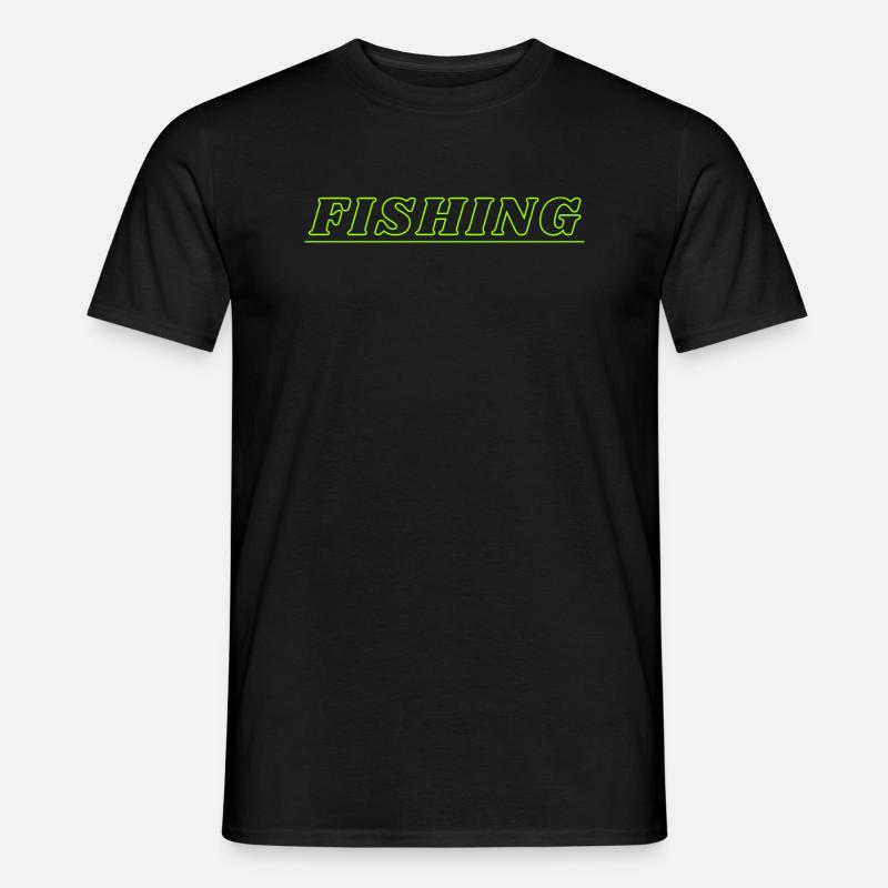 Fischen - Männer T-Shirt - Schwarz