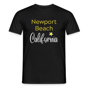 Newport Beach California - T-shirt homme - noir - Devant - AI Model Male 178 light (178cm)