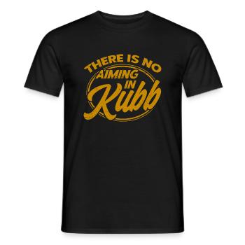 Kubb Bei Kubb gibt es kein Zielen Geschenk - Männer T-Shirt - Schwarz - Vorne - AI Model Male 178 light (178cm)