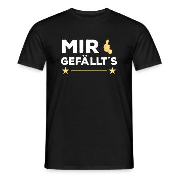 Mir gefällt´s - Daumen hoch - Männer T-Shirt - Schwarz - Vorne - AI Model Male 178 light (178cm)
