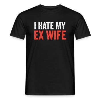 Ich hasse Meine Ex-Frau - Männer T-Shirt - Schwarz - Vorne - AI Model Male 178 light (178cm)