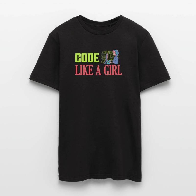 Code Like A Girl Programmer Coding Männer T-Shirt