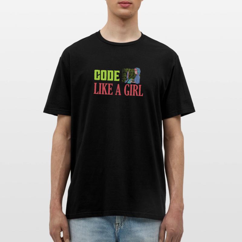 Code Like A Girl Programmer Coding Männer T-Shirt