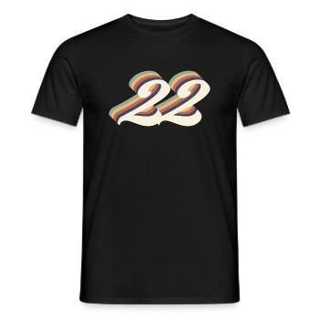 22ème anniversaire vintage - T-shirt homme - noir - Devant - AI Model Male 178 light (178cm)