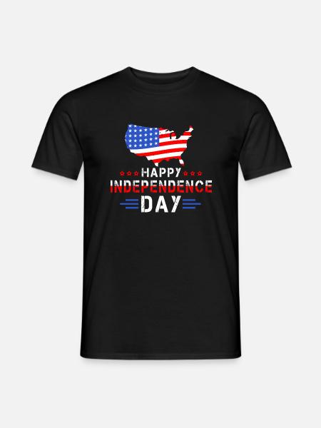 HAPPY INDEPENDENCE DAY USA - Men's T-Shirt - black