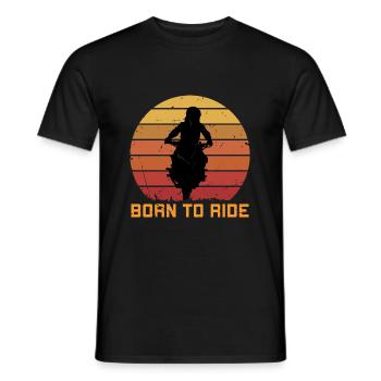 Born To Ride Motorcycle - Men's T-Shirt - black - Front - AI Model Male 178 light (178cm)