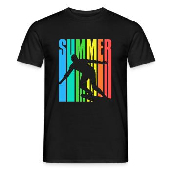 SUMMER Surfin - Men's T-Shirt - black - Front - AI Model Male 178 light (178cm)