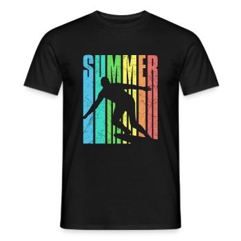 Summer surfin vintage look - Men's T-Shirt - black - Front - AI Model Male 178 light (178cm)