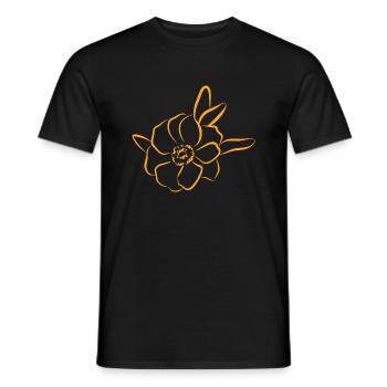 Flower Flower Plant - Men's T-Shirt - black - Front - AI Model Male 178 light (178cm)