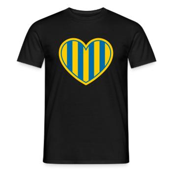 Cœur suédois - T-shirt homme - noir - Devant - AI Model Male 178 light (178cm)