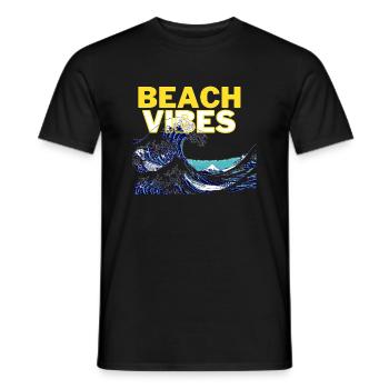 Beach 1 - Männer T-Shirt - Schwarz - Vorne - AI Model Male 178 light (178cm)