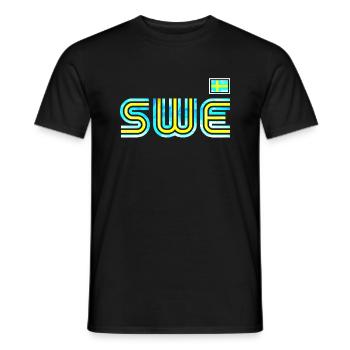 Sweden Sweden flag national norden skandinavia - Men's T-Shirt - black - Front - AI Model Male 178 light (178cm)