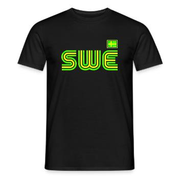 Schweden Schweden Flagge national norden skandinavia - Männer T-Shirt - Schwarz - Vorne - AI Model Male 178 light (178cm)