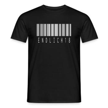 18. Geburtstag 18 Jahre Barcode - Männer T-Shirt - Schwarz - Vorne - AI Model Male 178 light (178cm)