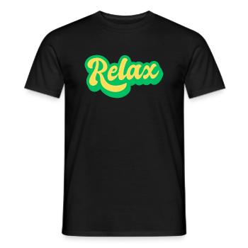 relax - Männer T-Shirt - Schwarz - Vorne - AI Model Male 178 light (178cm)