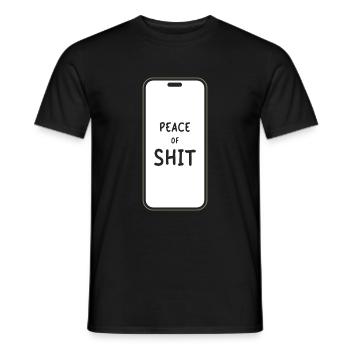 Peace of Shit - Men's T-Shirt - black - Front - AI Model Male 178 light (178cm)
