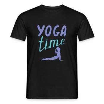 Yoga Time - Men's T-Shirt - black - Front - AI Model Male 178 light (178cm)