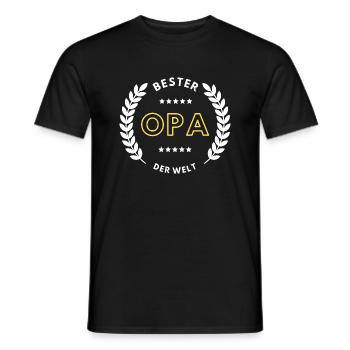 Bester Opa der Welt - Männer T-Shirt - Schwarz - Vorne - AI Model Male 178 light (178cm)