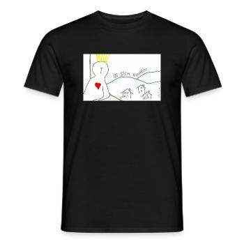 In sich ruhen. - Männer T-Shirt - Schwarz - Vorne - AI Model Male 178 light (178cm)