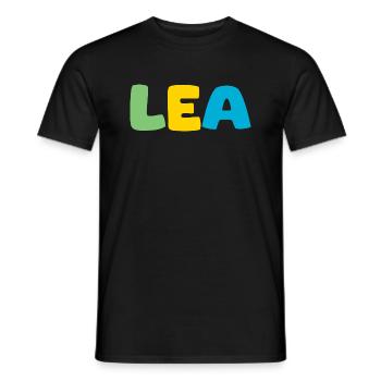 Name - Lea - Männer T-Shirt - Schwarz - Vorne - AI Model Male 178 light (178cm)