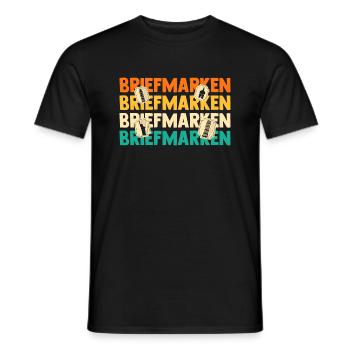 Philatelie Briefmarkensammlung Briefmarkensammler - Männer T-Shirt - Schwarz - Vorne - AI Model Male 178 light (178cm)