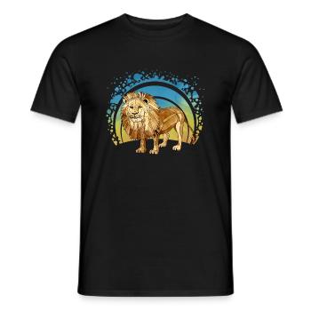 Lion - Men's T-Shirt - black - Front - AI Model Male 178 light (178cm)