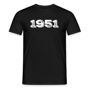 Birthday Gift 1951 - 1951 - Men's T-Shirt - black - Front - AI Model Male 178 light (178cm)