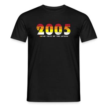Millésime 2005 - L’Année de la Légende - Rétro 19 - T-shirt homme - noir - Devant - AI Model Male 178 light (178cm)