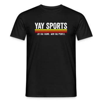Allez faire du sport ! Non-fan de sport Go Sports Yay Sports - T-shirt homme - noir - Devant - AI Model Male 178 light (178cm)