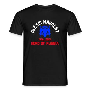 Alexei Navalny design - Men's T-Shirt - black - Front - AI Model Male 178 light (178cm)
