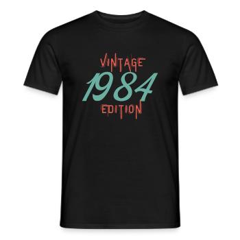Jahrgang 1984 Ausgabe - Männer T-Shirt - Schwarz - Vorne - AI Model Male 178 light (178cm)