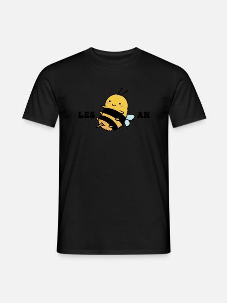 Les Bee An - Lesbische LGBT-Pride - aber zuerst, - Männer T-Shirt - Schwarz