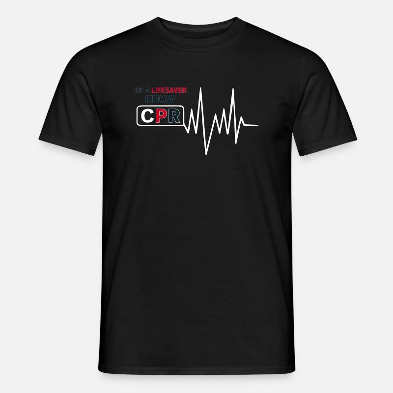 SEIEN SIE EIN LEBENSRETTER - Männer T-Shirt - Schwarz